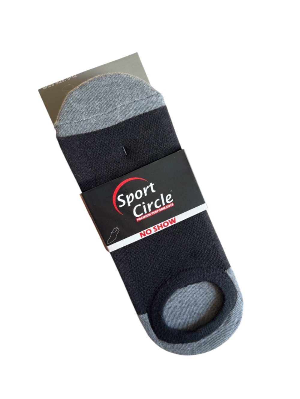 No-Show Socks in Black and Gray
